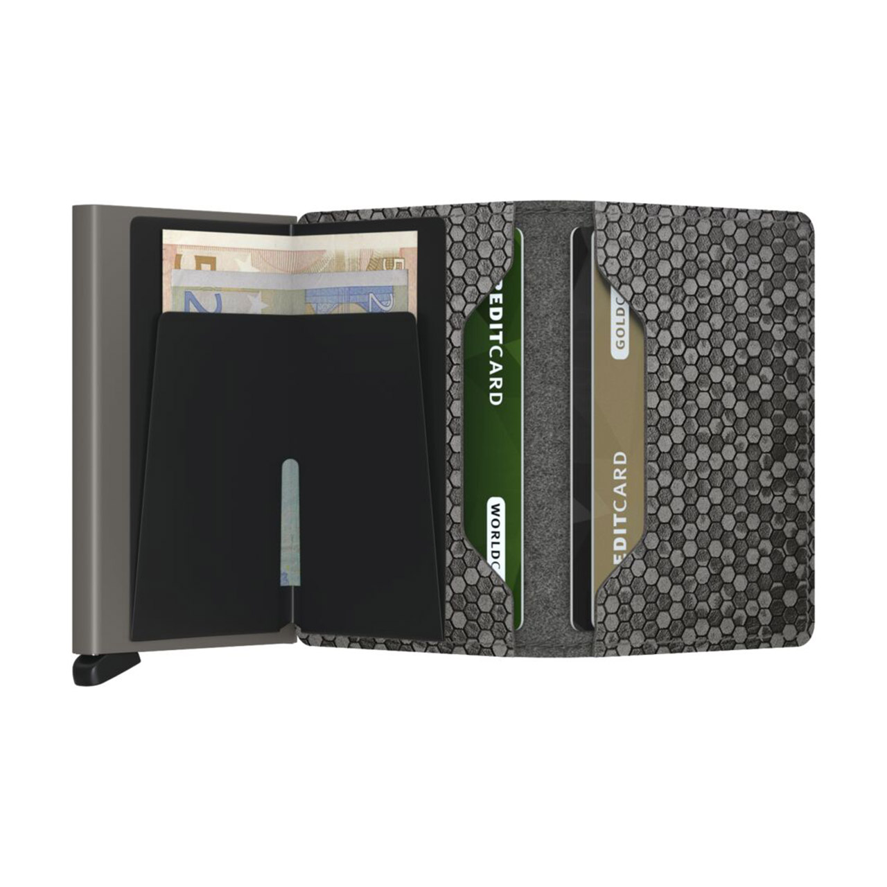 Slimwallet Hexagon grey, Zubehor, Geldbörse