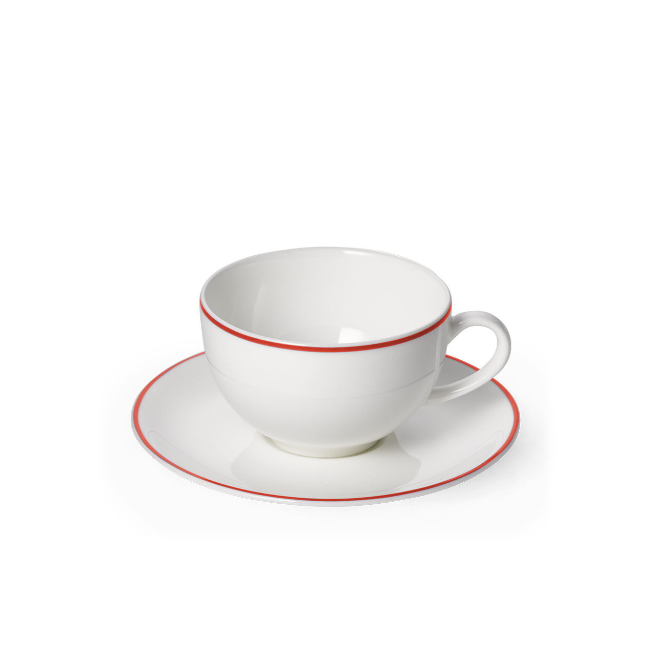 Coffee cup with saucer round 0.25 l red, Untertasse, Tasse