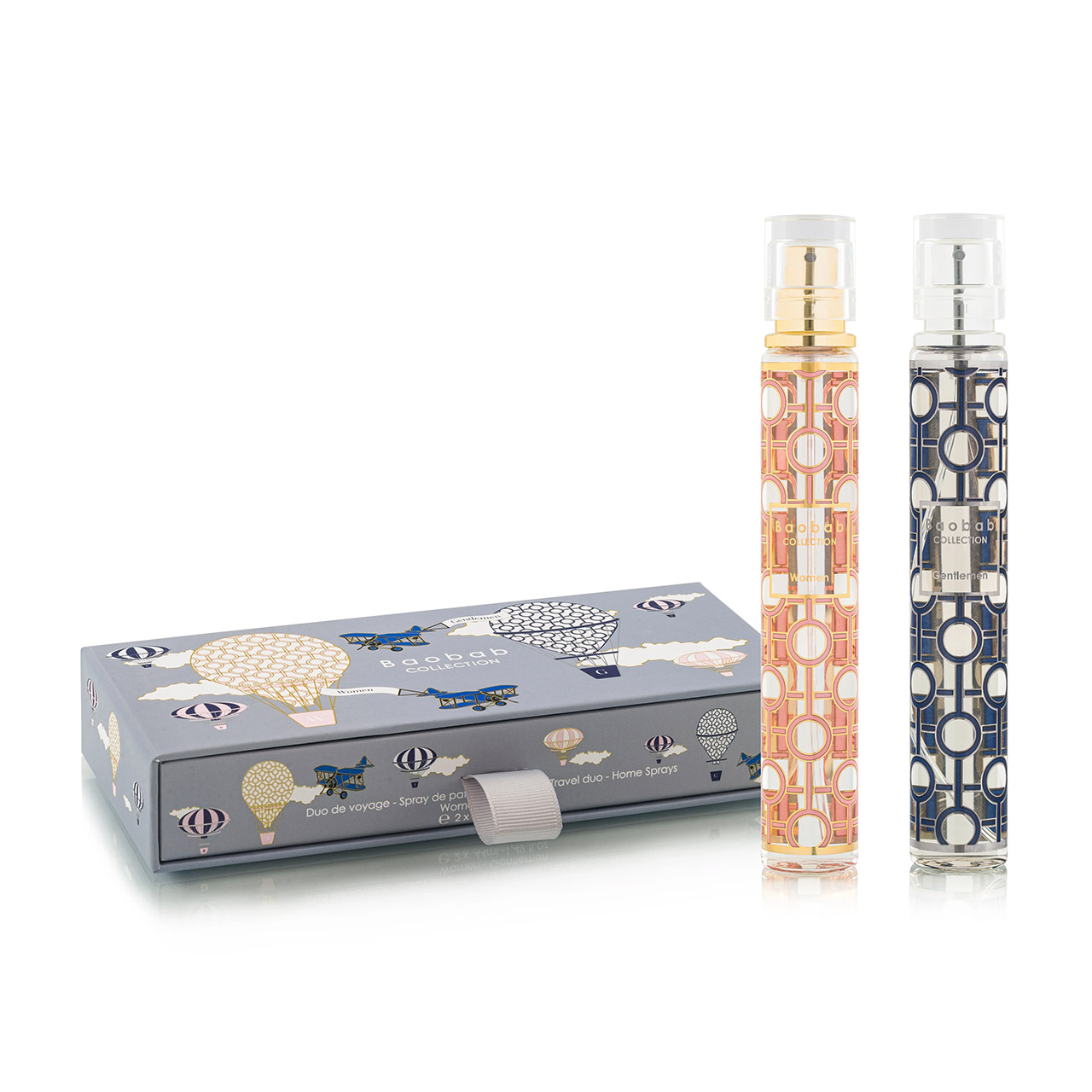 Baobab 'Gift Box', Travel Duo - Home Sprays à Women & Gentlemen, Flasche, Kosmetik, Parfüm, Kiste