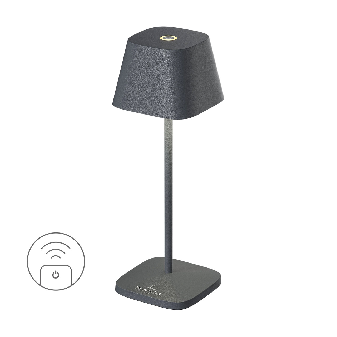 Table lamp LED 20 cm dimmable anthracite, Lampe, Lampenschirm, Tischlampe
