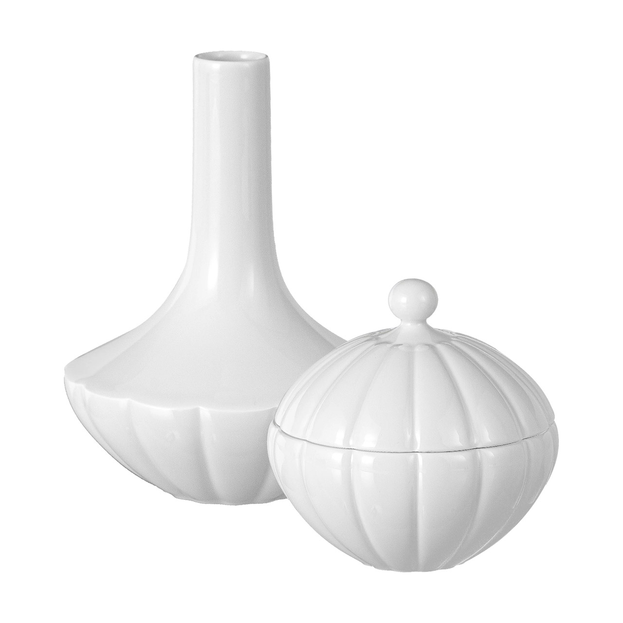 Vase & Box 2 pieces Landscape , Töpferei, Porzellan, Glas, Vase, Schale