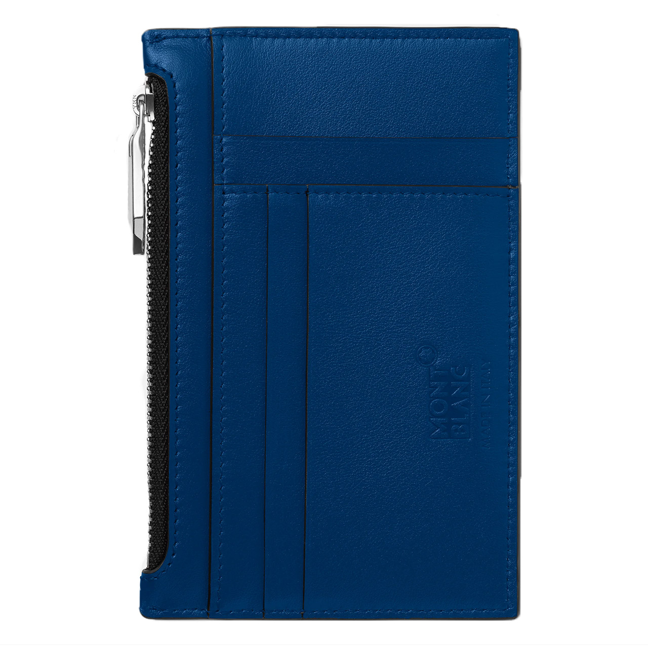 Credit card case with zip 8 cc blue