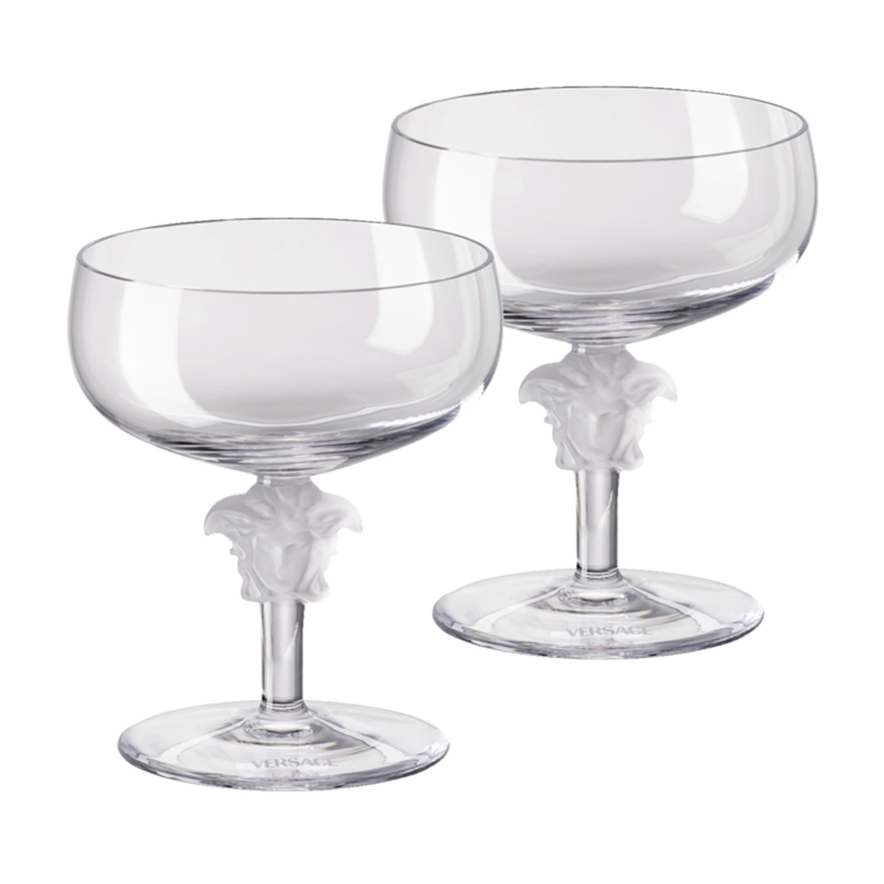 Champagne bowl set (2 pieces) clear, Glas, Schnaps, Wein, Weinglas, Kelch