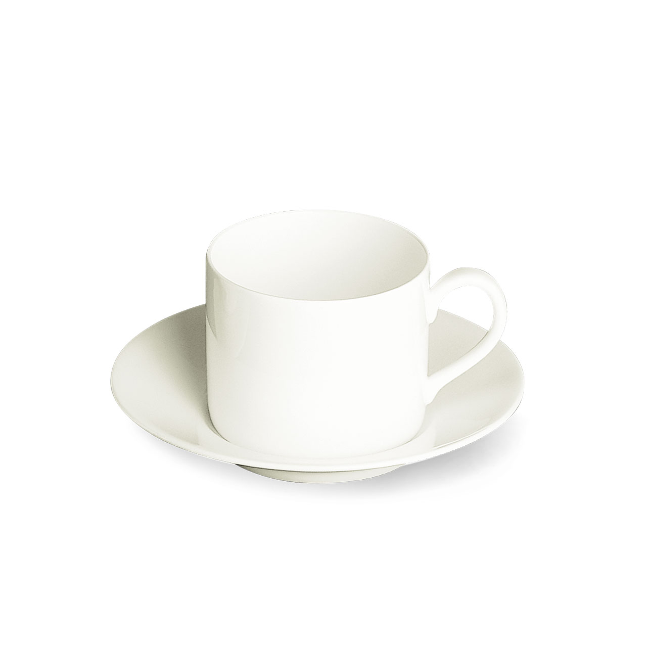 Coffee cup with saucer cylindrical 0.25 l, Untertasse, Tasse