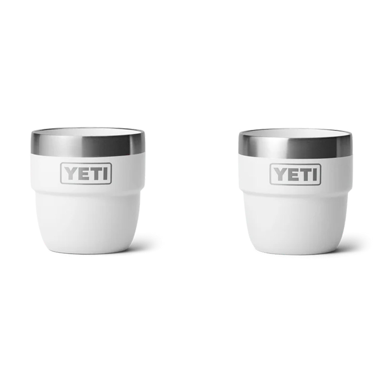 Stackable cups 0.12 l white 2 pieces