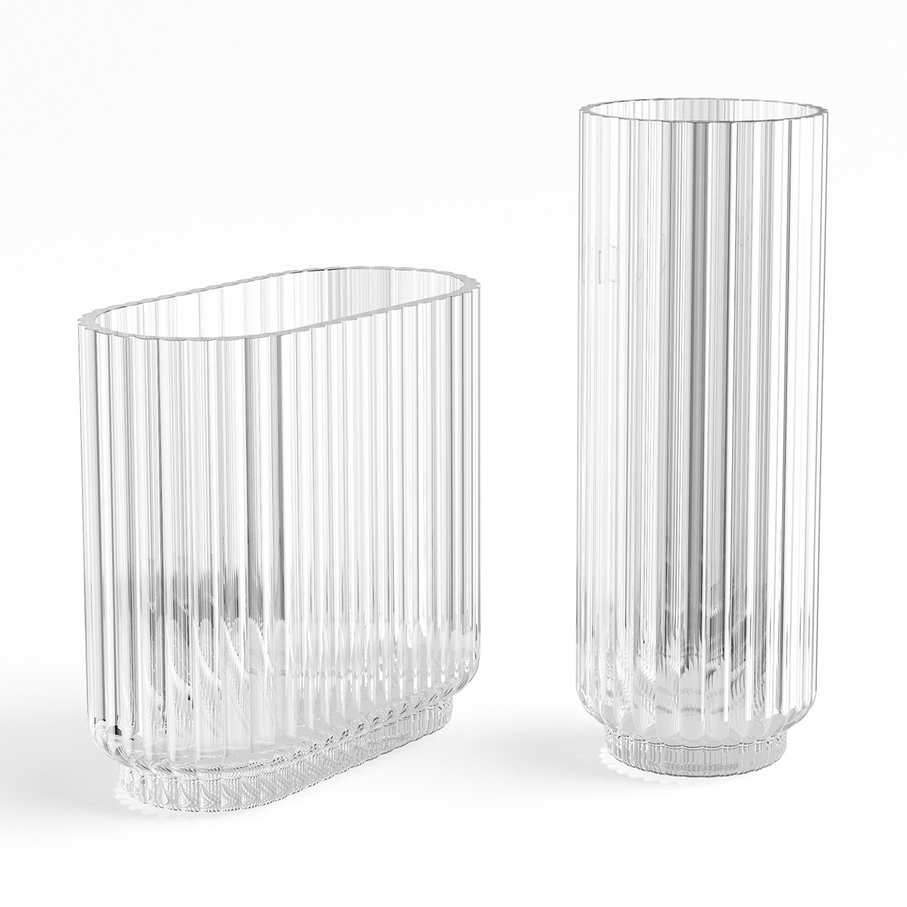 Vase 22.5 cm clear, Glas, Einmachglas, Töpferei, Vase, Zylinder
