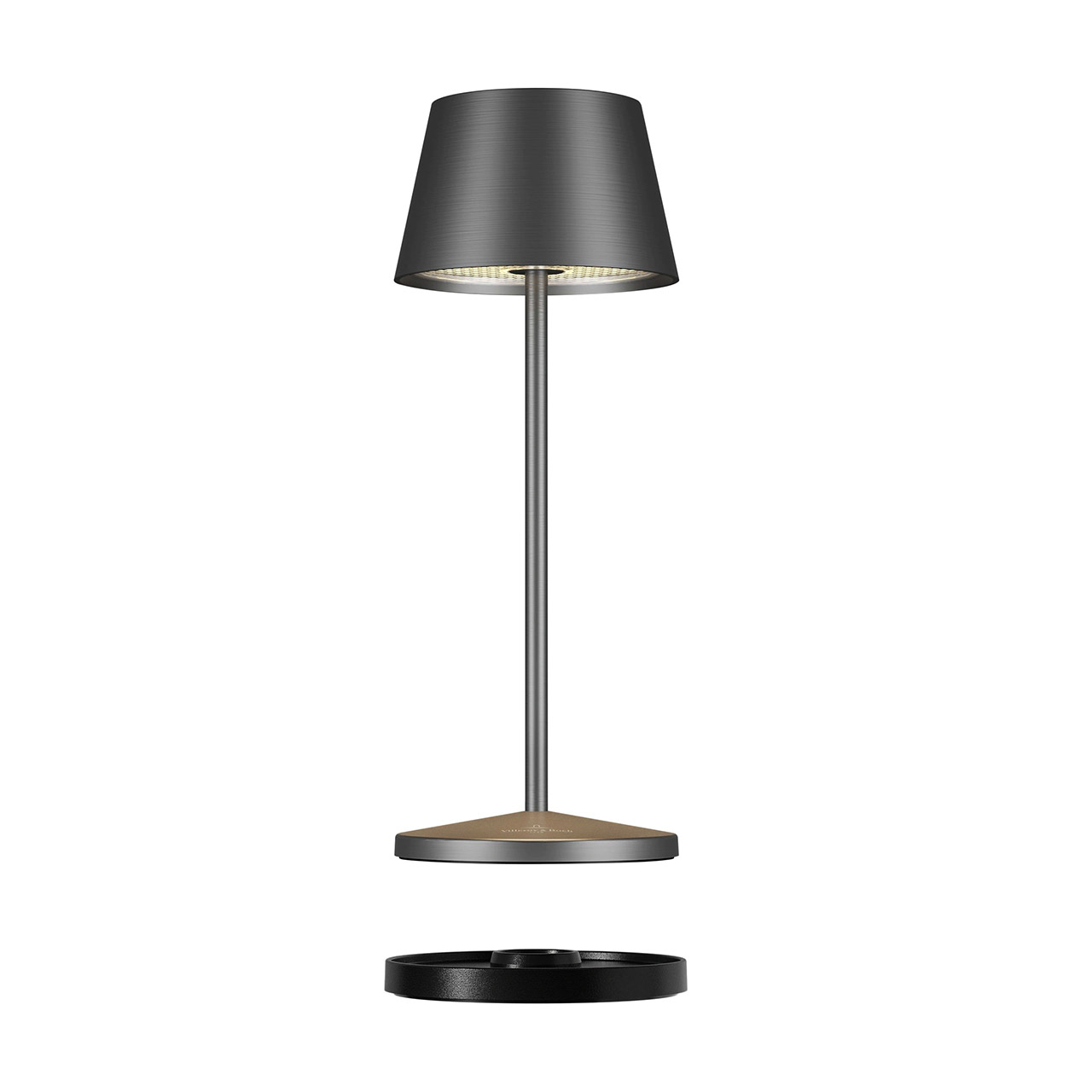 Table lamp LED 20 cm dimmable graphite, Lampe, Lampenschirm, Tischlampe
