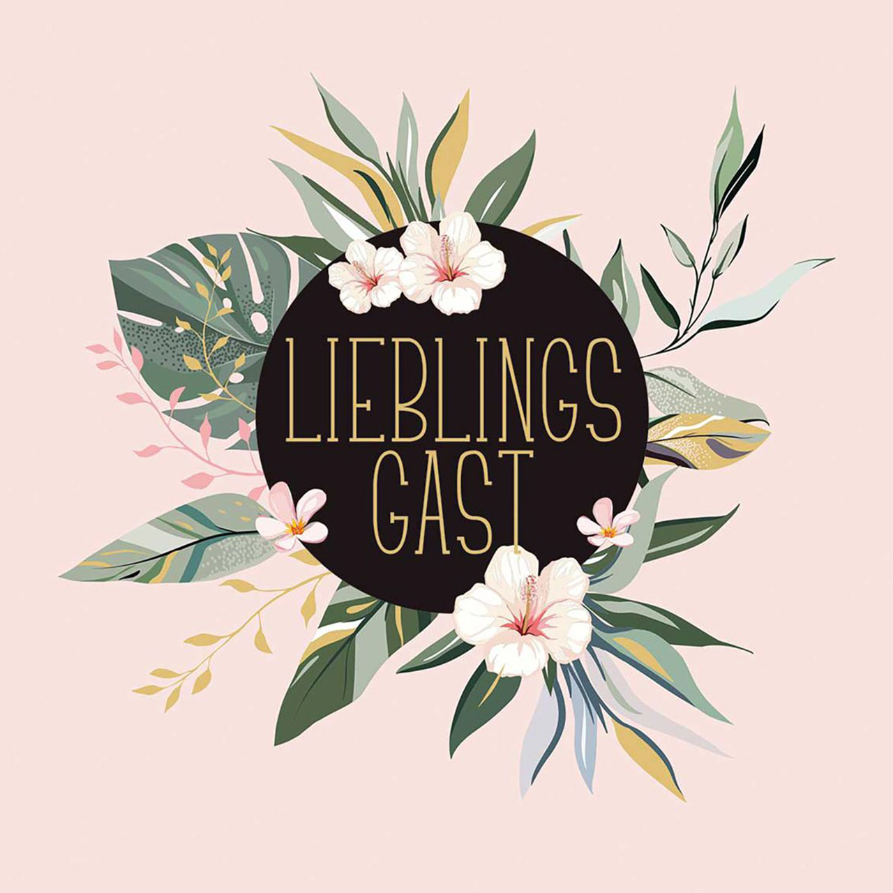 Paperproducts Design, Servietten 33x33, Lieblingsgast by Art, Grafiken, Florales Design, Muster, Pflanze, Grußkarte