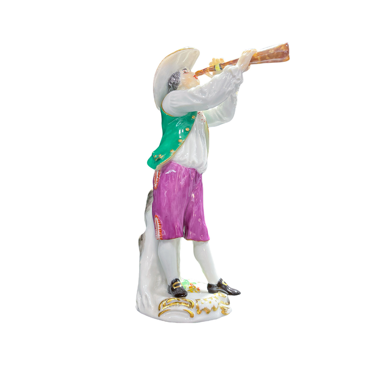 Farmer with oboe, Figur, Porzellan, Töpferei, Person, Schuh