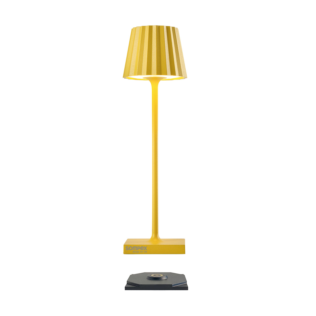 Table lamp LED 21 cm dimmable yellow, Lampe, Lampenschirm