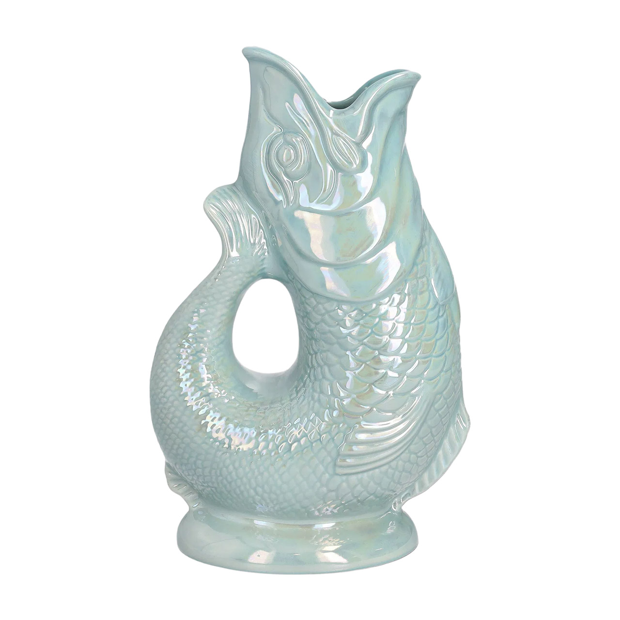 Gluckigluck, Karaffe extra large 1,10 l Eau de Nil perlmutt "Special Edition", Töpferei, Krug, Vase, Kunst, Porzellan