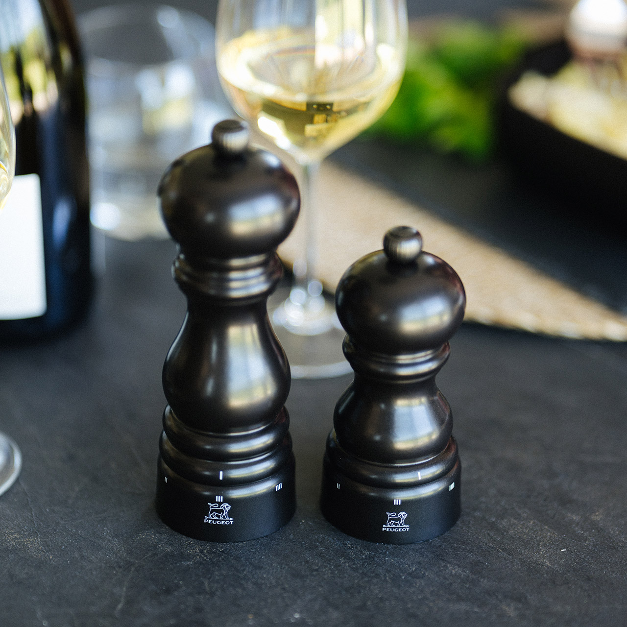 Salt mill 12 cm black satin, Flasche, Schach, Spiel