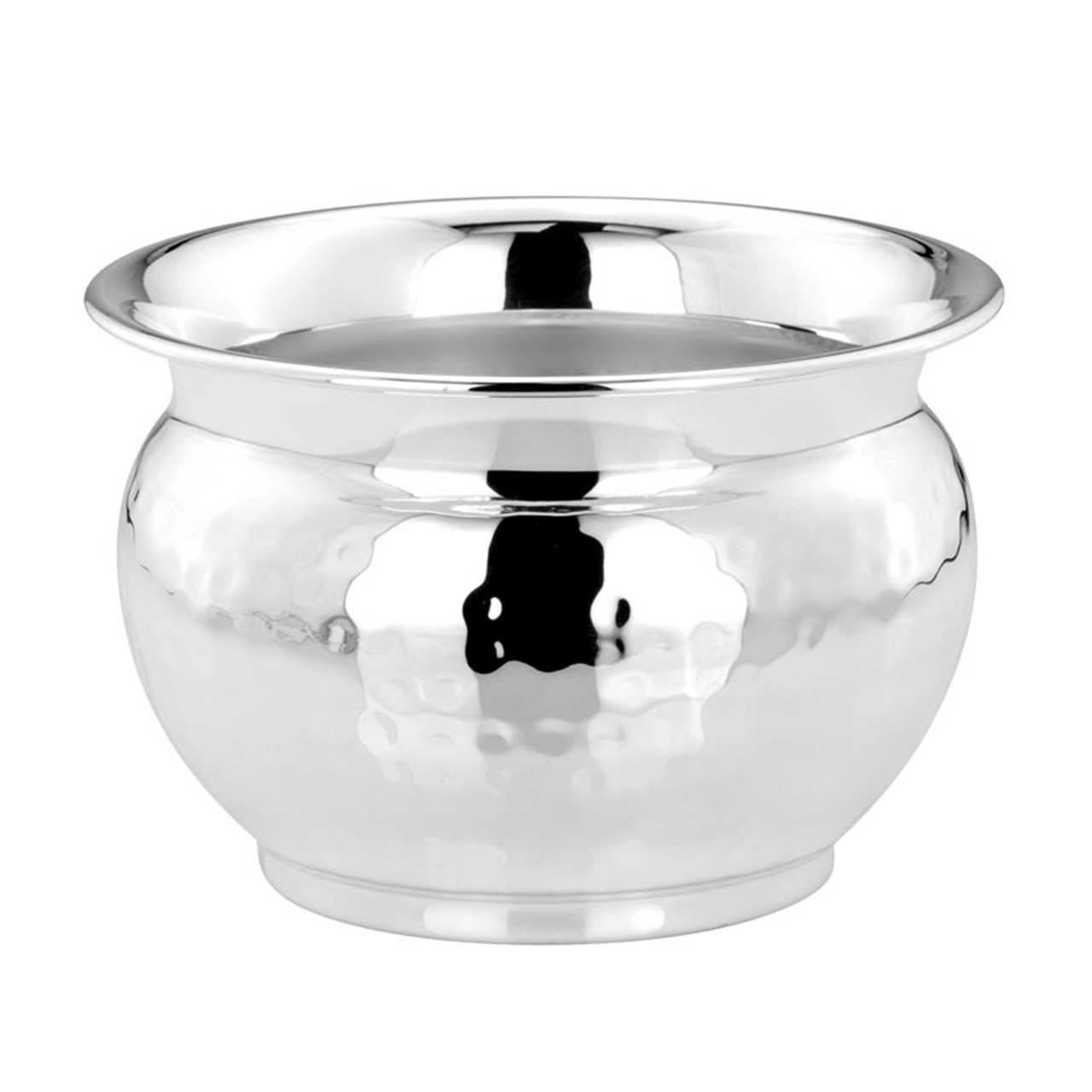 Flower pot medium hammered silver-plated, Schale, Rührschüssel, Töpferei, Krug