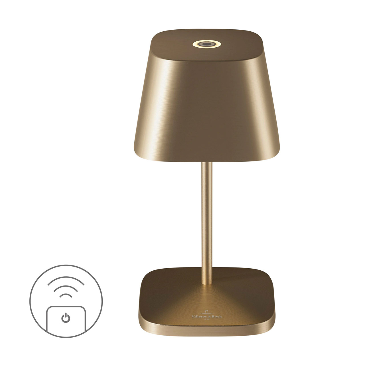 Table Lamp LED 20 cm dimmable gold brushed, Lampe, Tischlampe, Lampenschirm