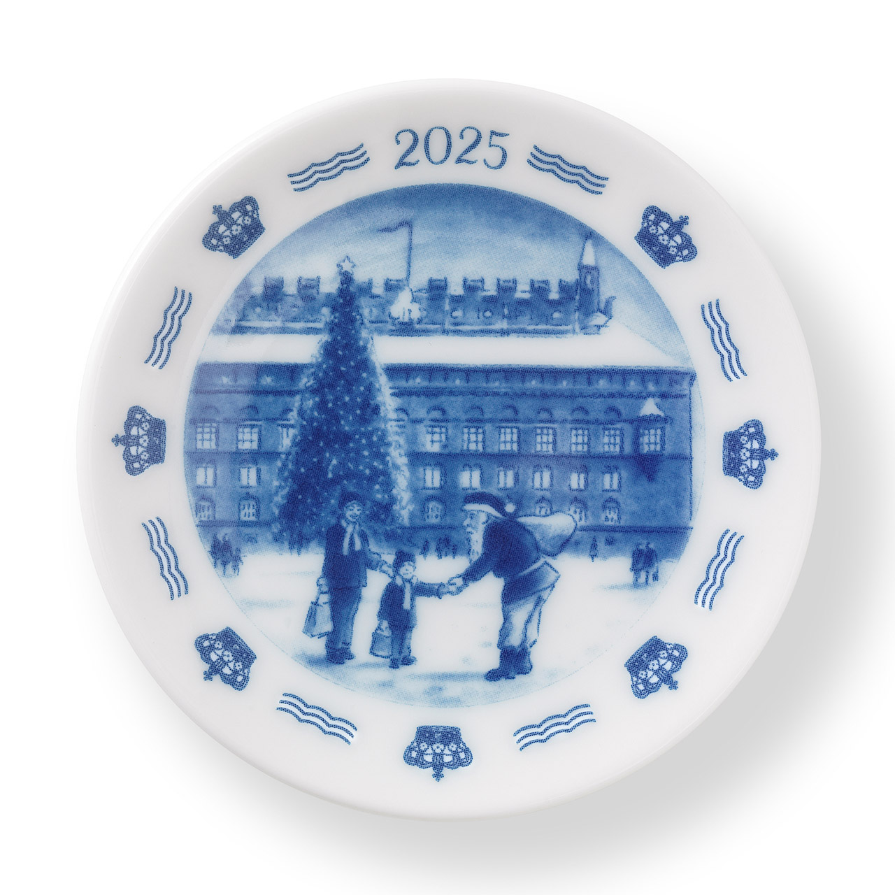 Christmas plaque 2025 8.5 cm, Porzellan, Töpferei, Mahlzeit, Teller, Person