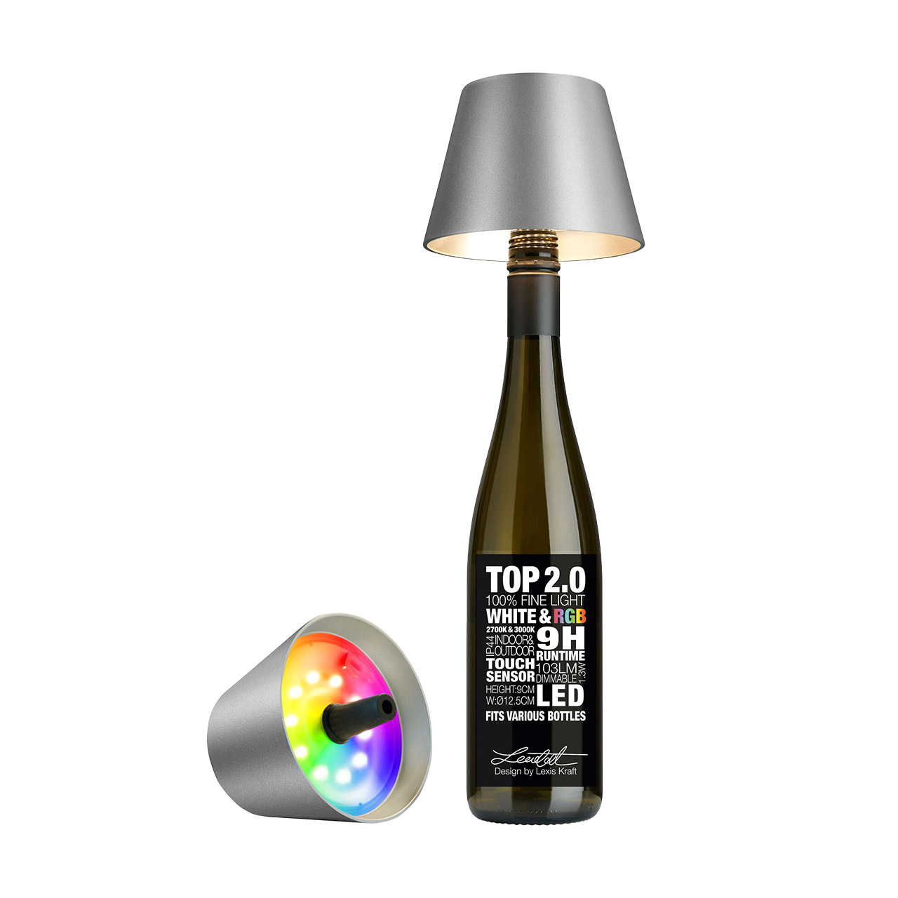 Bottle Light LED graphit metallic, Lampe