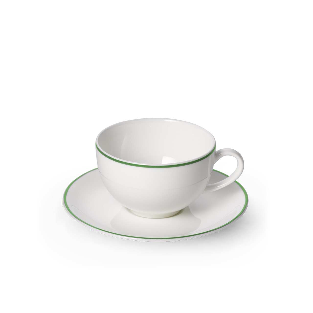 Coffee cup with saucer round 0.25 l green, Untertasse, Tasse