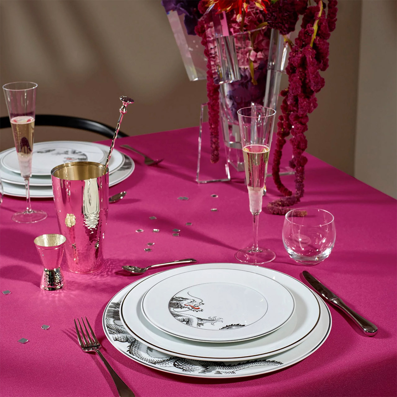 Presentation plate 34 cm, Moebel, Tabelle, Tischplatte, Besteck, Gabel