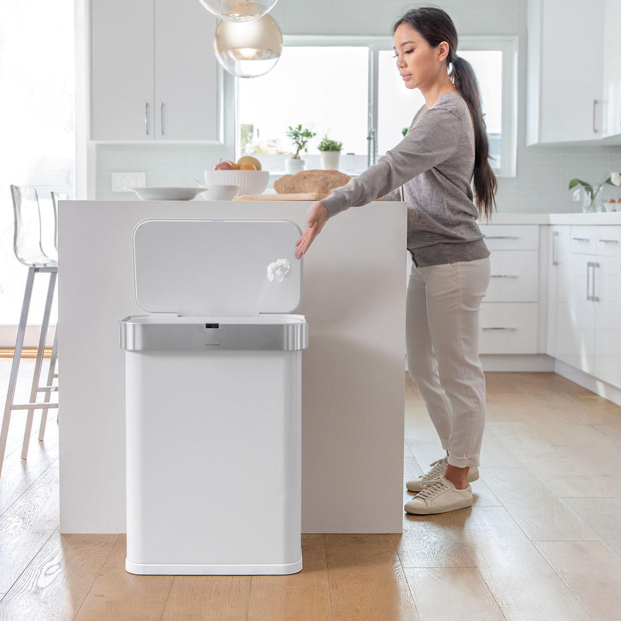 Regangular sensor bin white