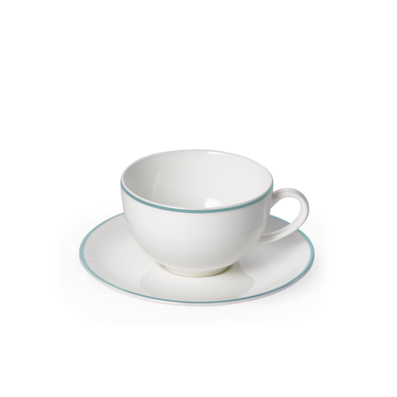 Coffee cup with saucer round 0.25 l mint, Untertasse, Tasse