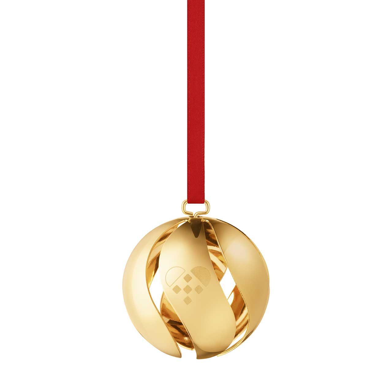 Christmas bauble 2025 gold-plated , Gold, Zubehör