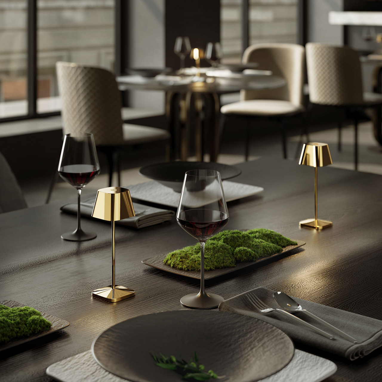 Table lamp LED 20 cm dimmable gold, Lampe, Tabelle, Tischplatte, Stuhl, Tischlampe