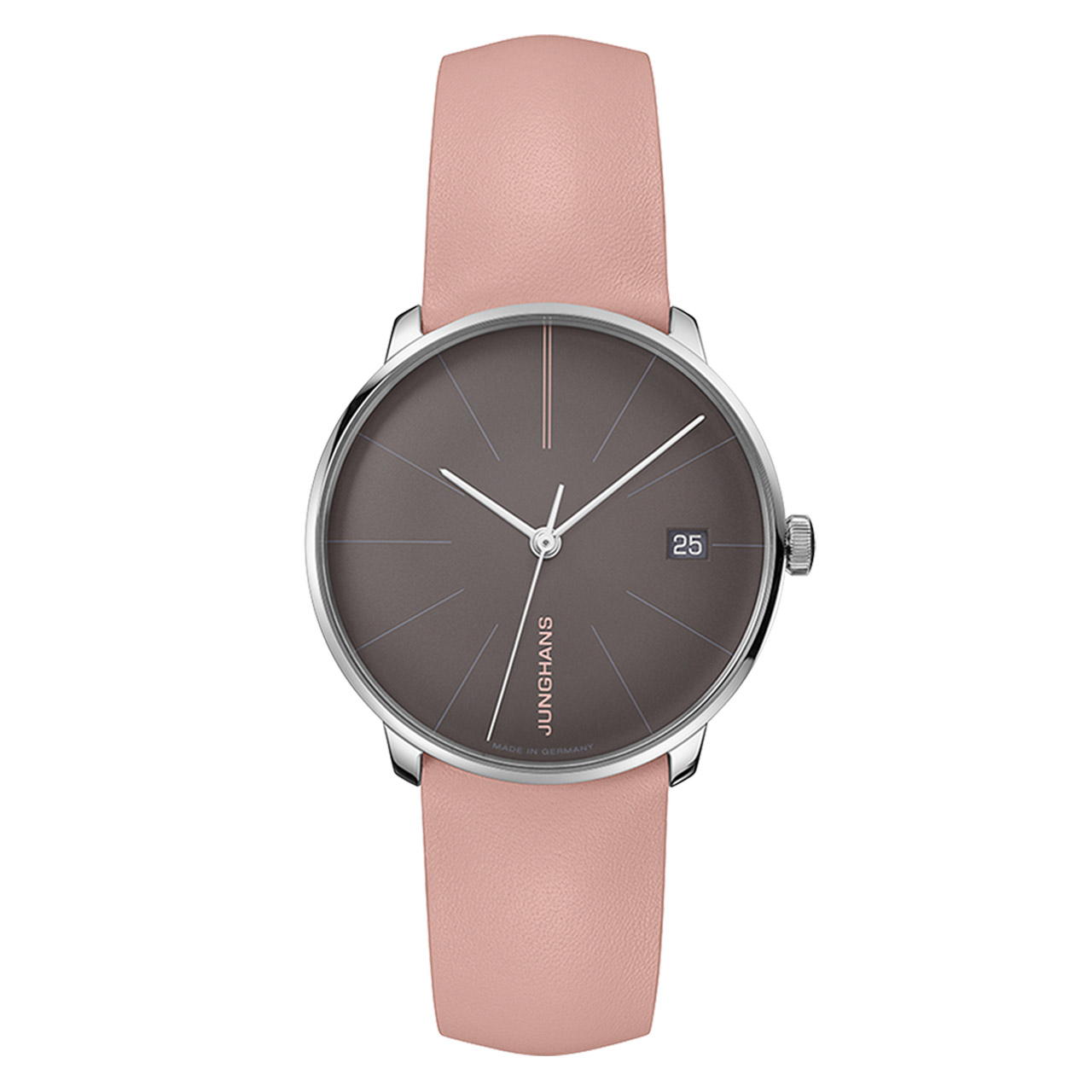 Armbanduhr Meister fein kleine Automatik grau/pink