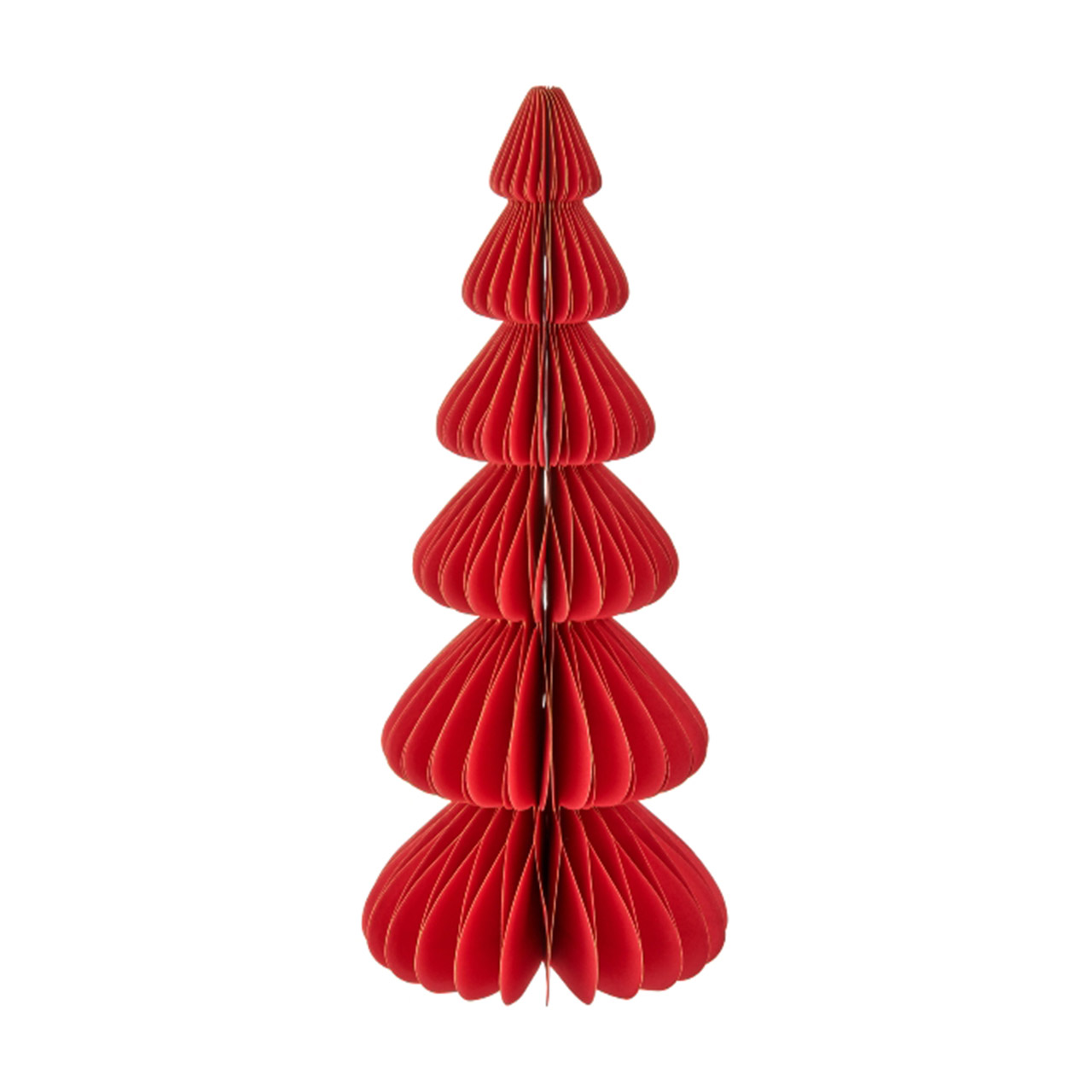 Christmas tree with magnetic closure 45 cm red, Papier, Kunst