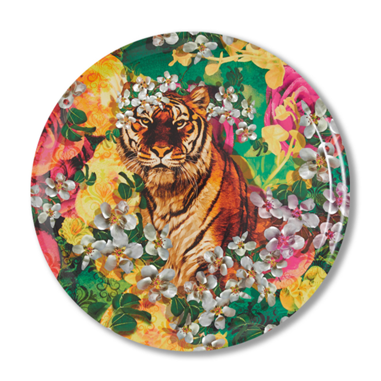 Tray 38 cm Lilytiger, Mahlzeit, Porzellan, Teller, Gericht, Tiger