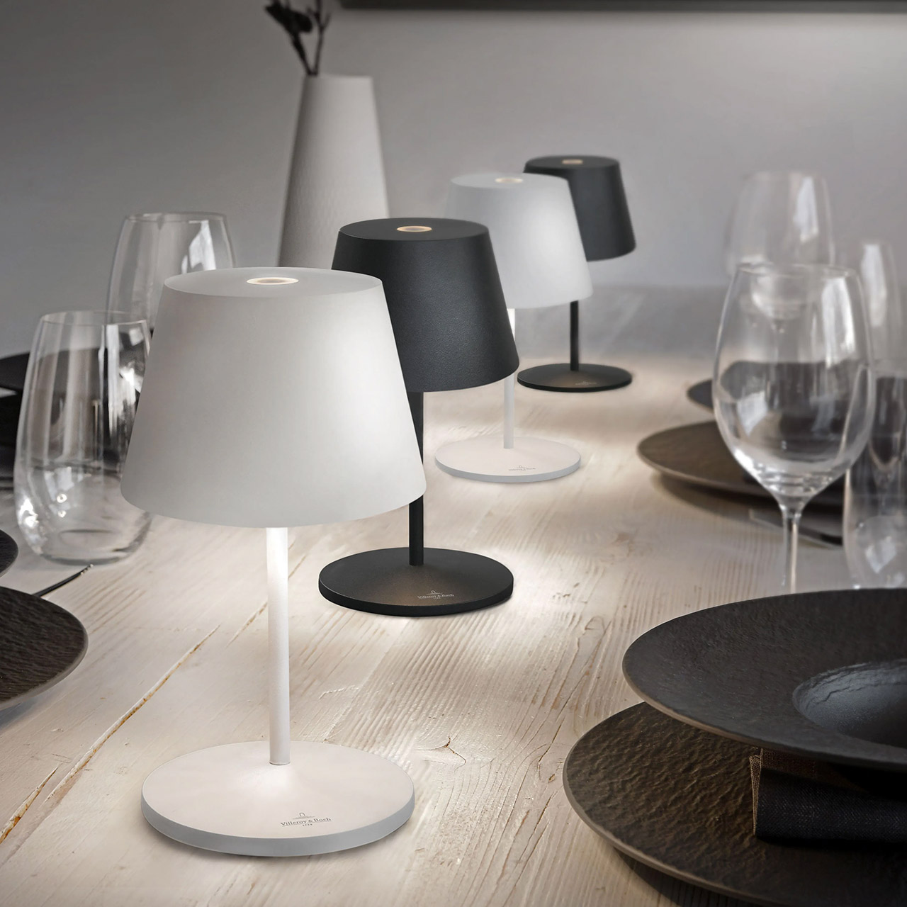 Tischlampe LED 20 cm dimmbar anthrazit