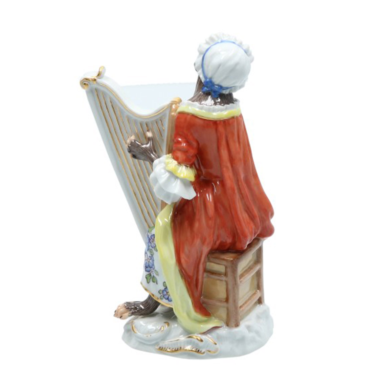 Harpist Monkey Orchestra 12 cm, Figur, Person, Kunst, Porzellan, Töpferei