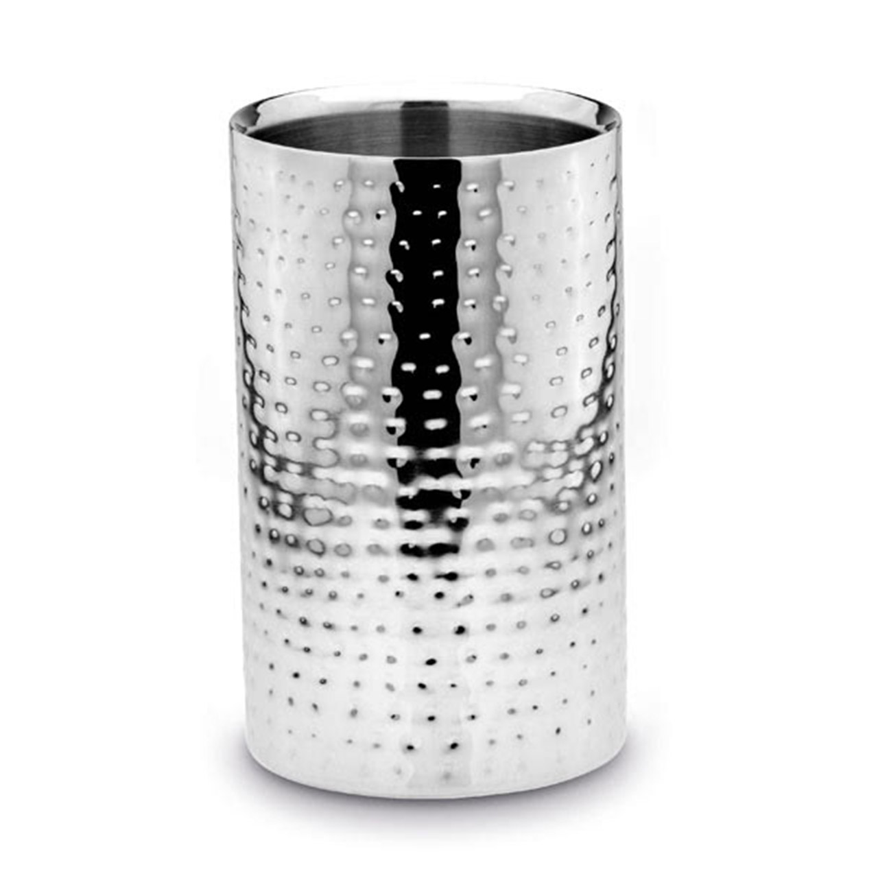 Hammered champagne/bottle cooler 20 cm stainless steel, Pokal, Töpferei