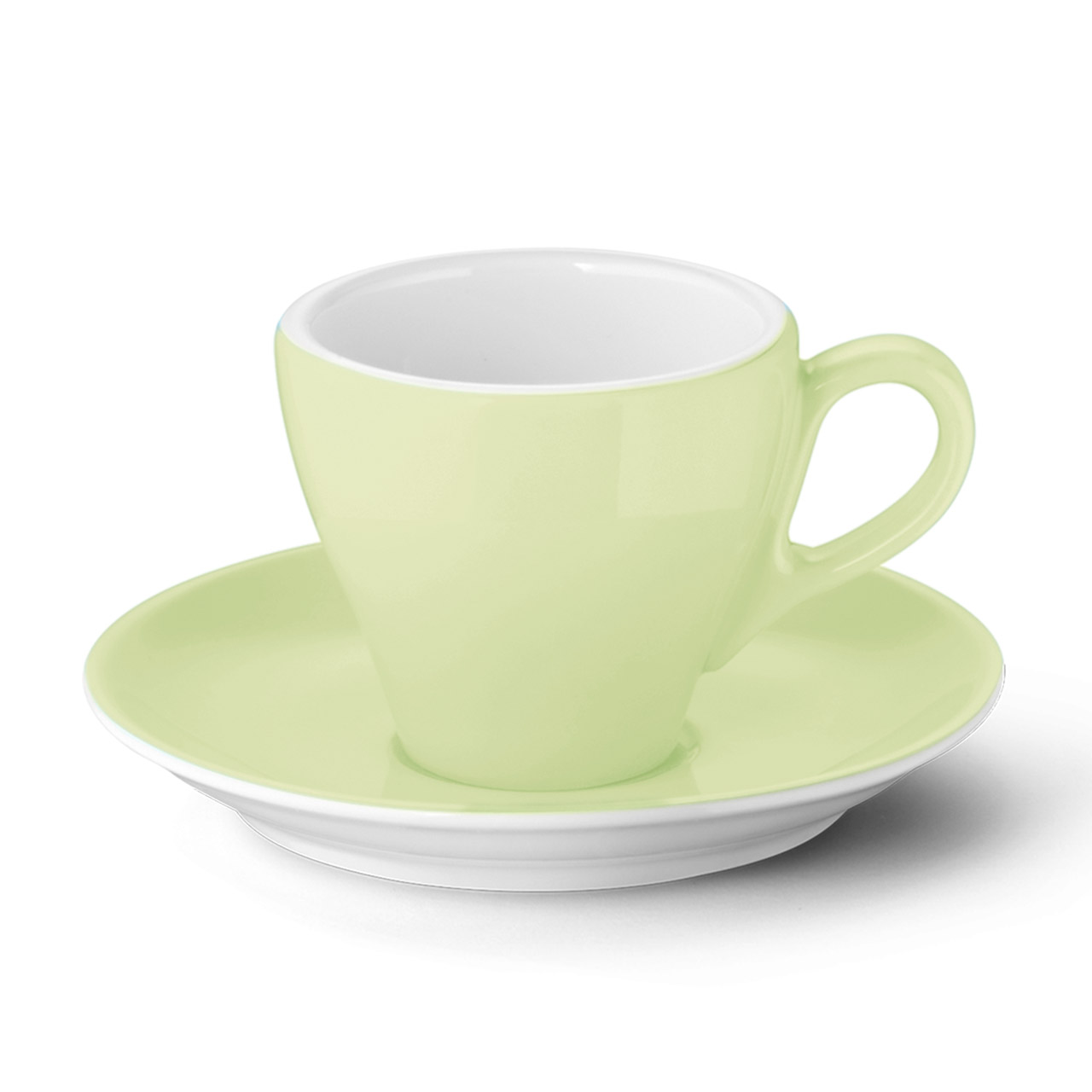 Dibbern 'Solid Color pistazie', Espressotasse m. U. 0,09 l Classico, Untertasse, Tasse