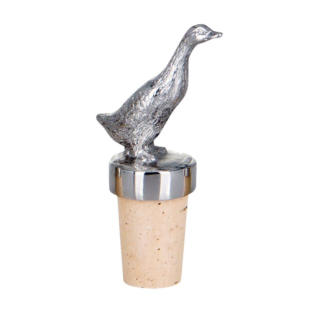 Bottle cork duck stainless steel, Tier, Vogel, Kork
