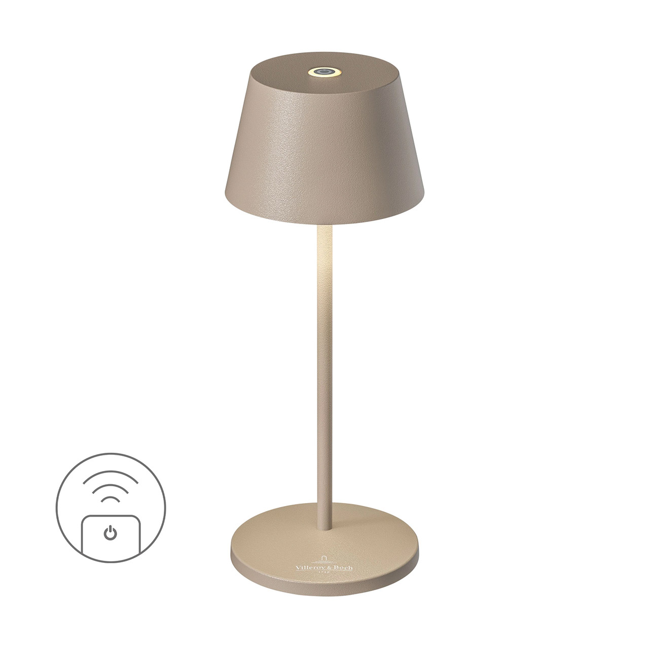 Table lamp LED 20 cm dimmable sand, Lampe, Lampenschirm, Tischlampe
