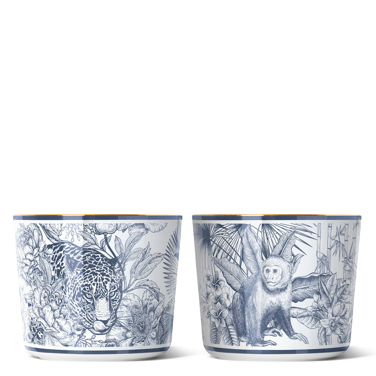 Champagne goblet Paraiso Blue Monkey, Kunst, Porzellan, Töpferei, Schüssel, Tasse