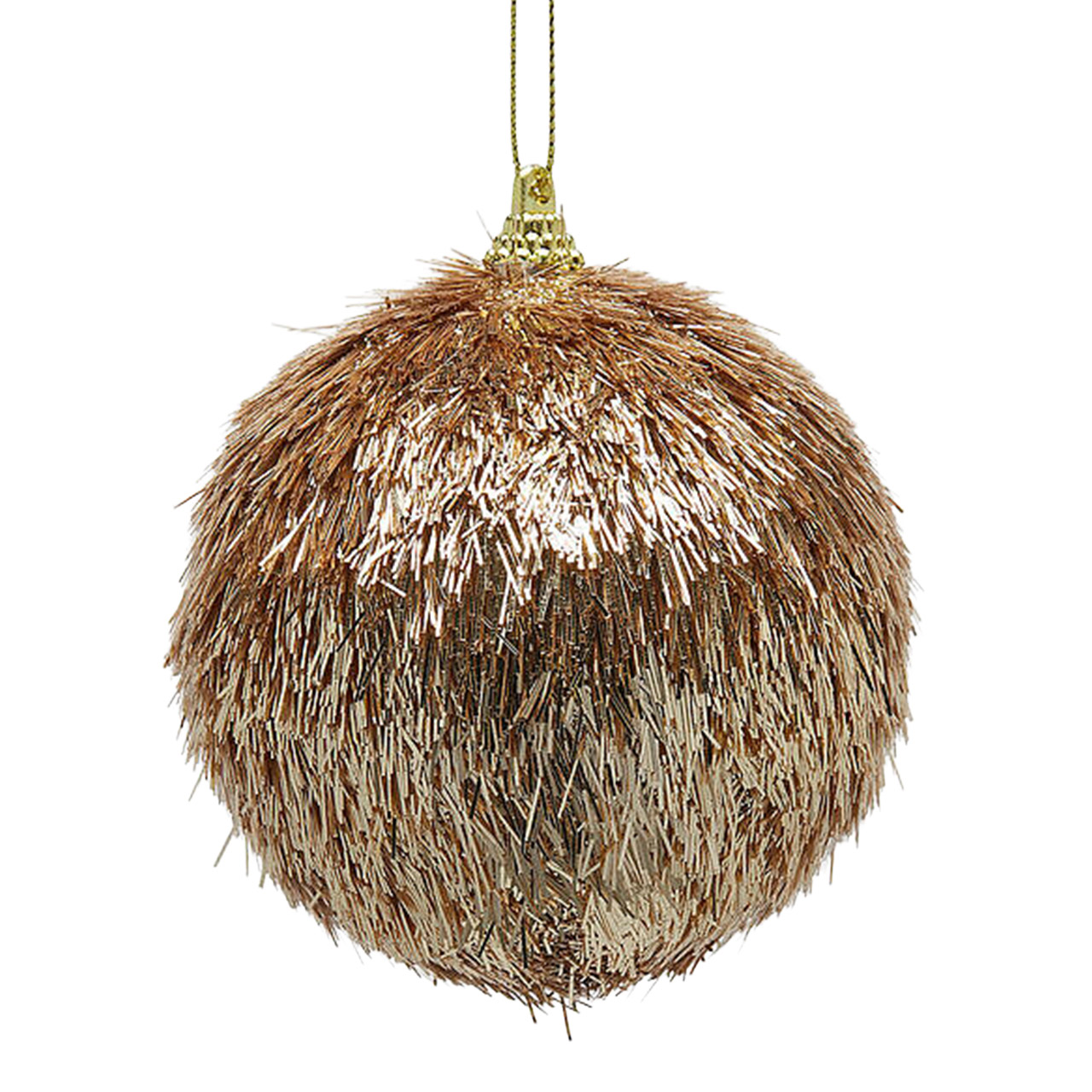 Christmas tree bauble fur 8 cm gold, Lampe