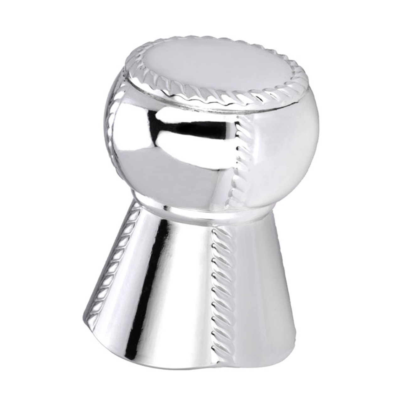 Bottle stopper like champagne cork silver-plated