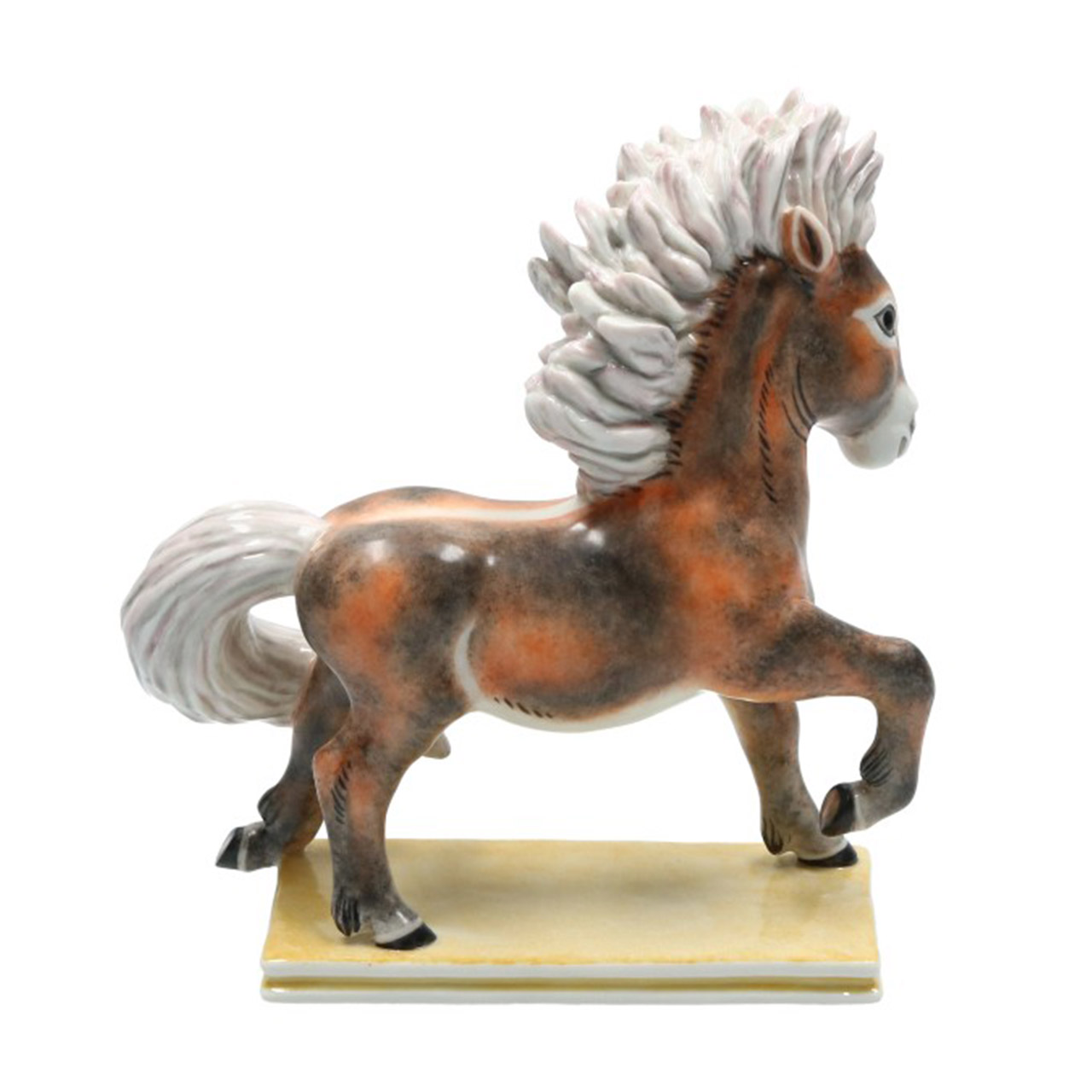 Nymphenburg, Shetlandpony i. Trab B2 braun, Figur, Tier, Pferd, Säugetier