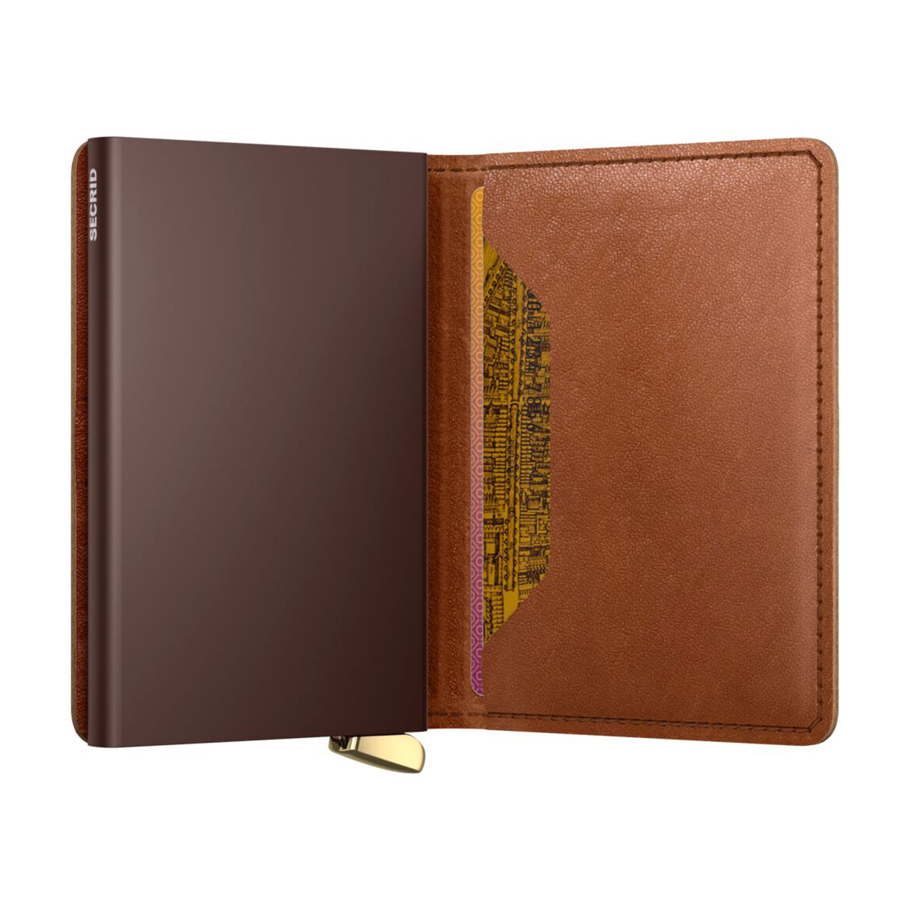 Slimwallet Emboss Lines cognac, Zubehor