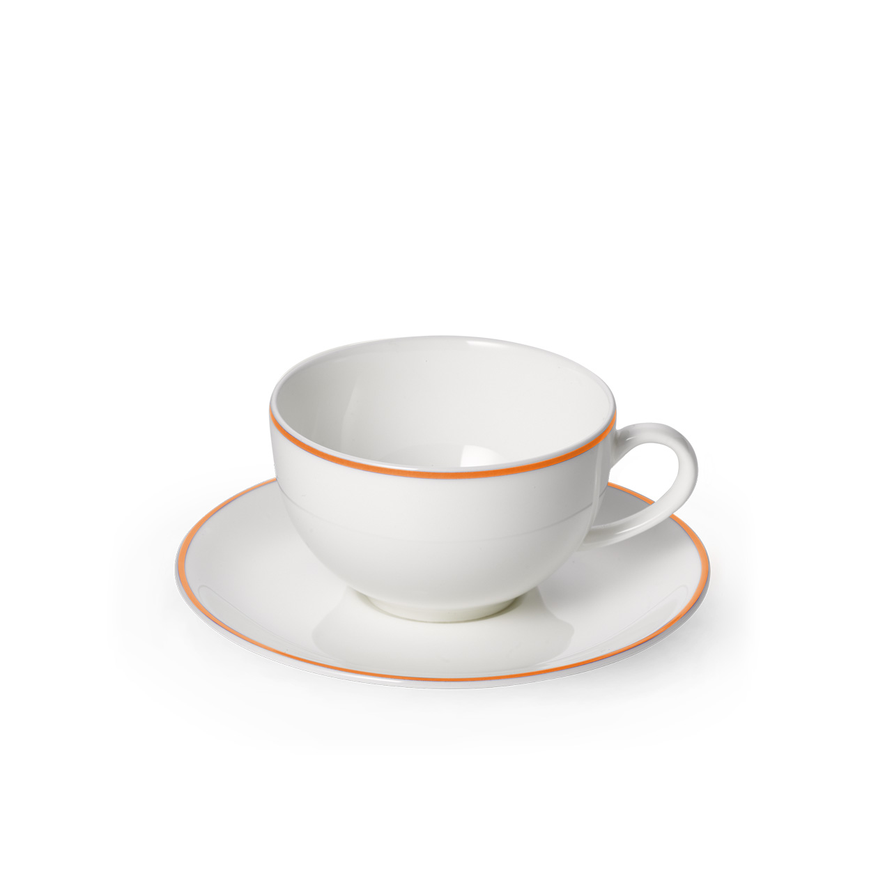 Coffee cup with saucer round 0.25 l orange