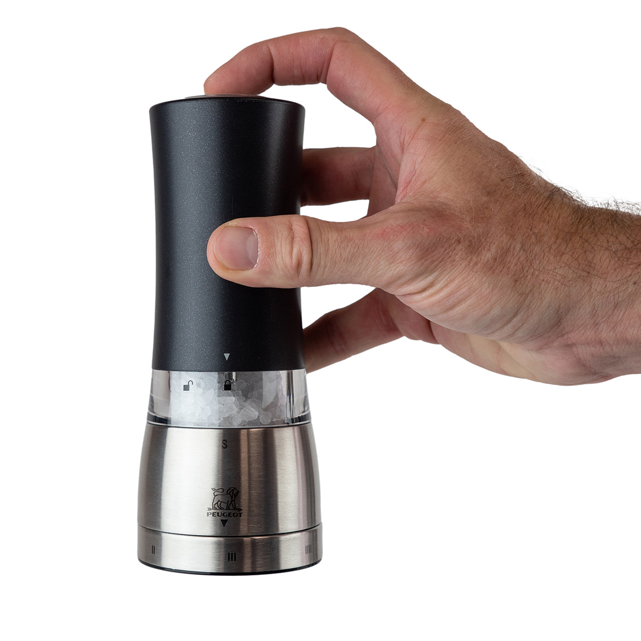 Salt mill electric 16 cm black, Lampe