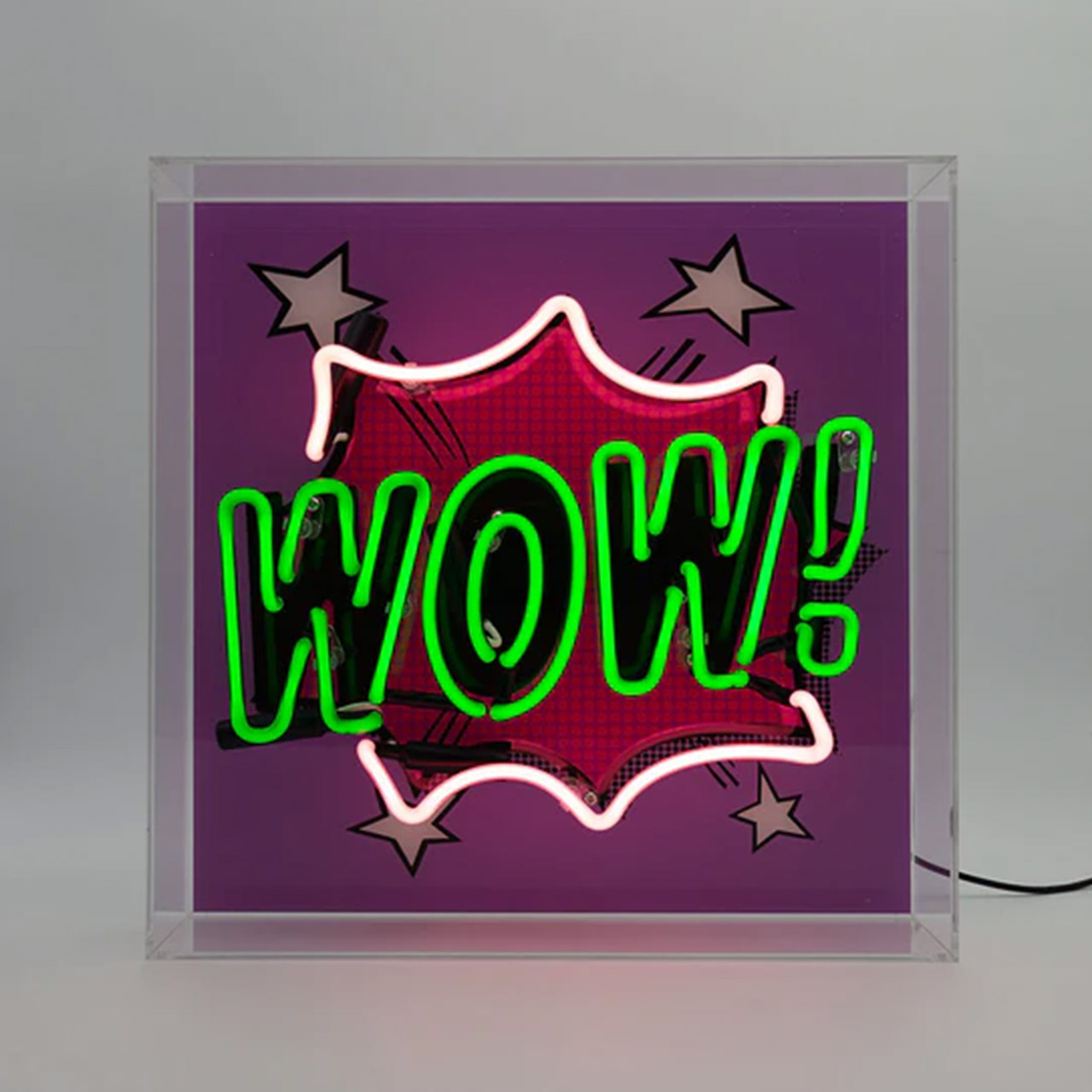 Acrylic Box Neon - WOW