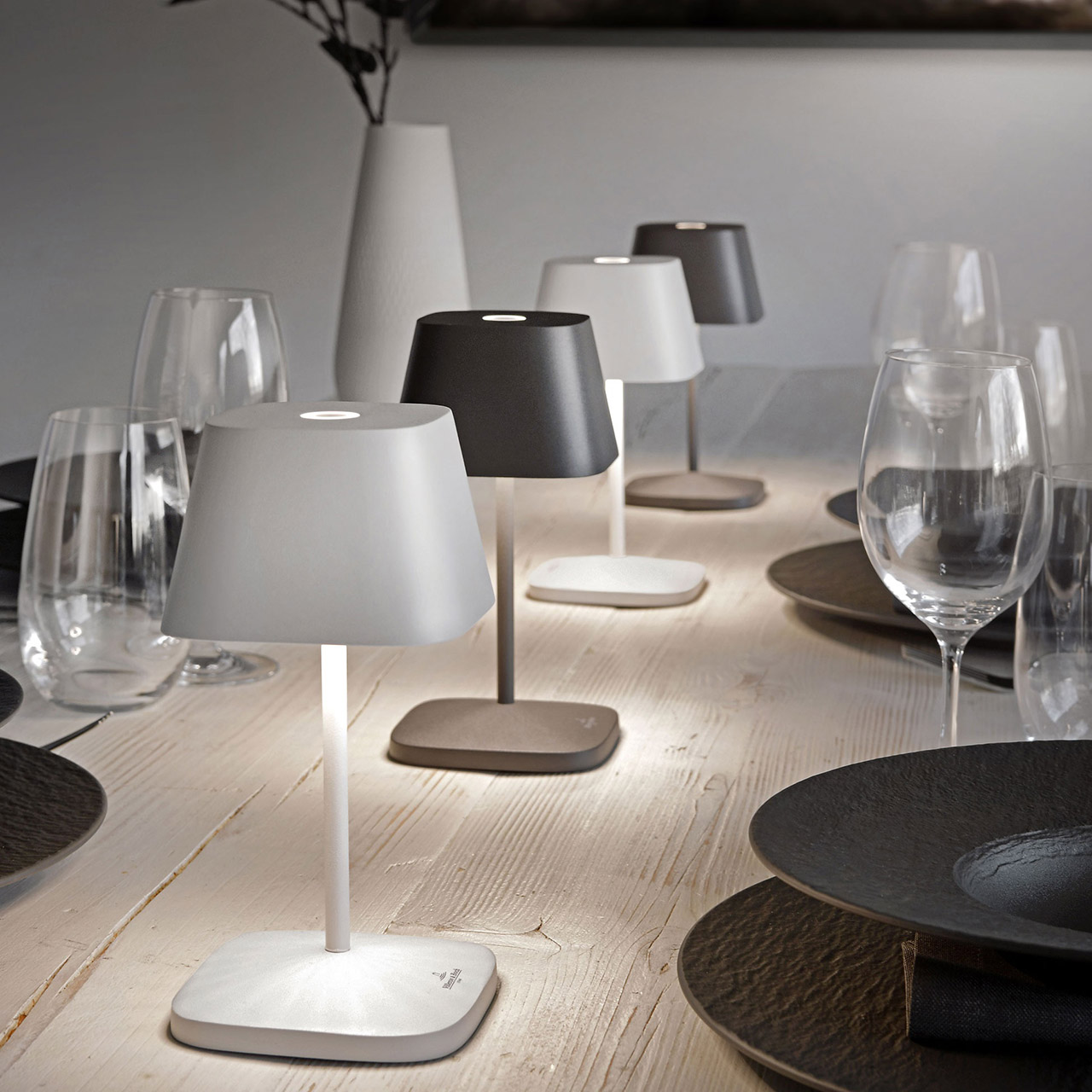 Table Lamp LED 20 cm dimmable white, Lampe, Tischlampe