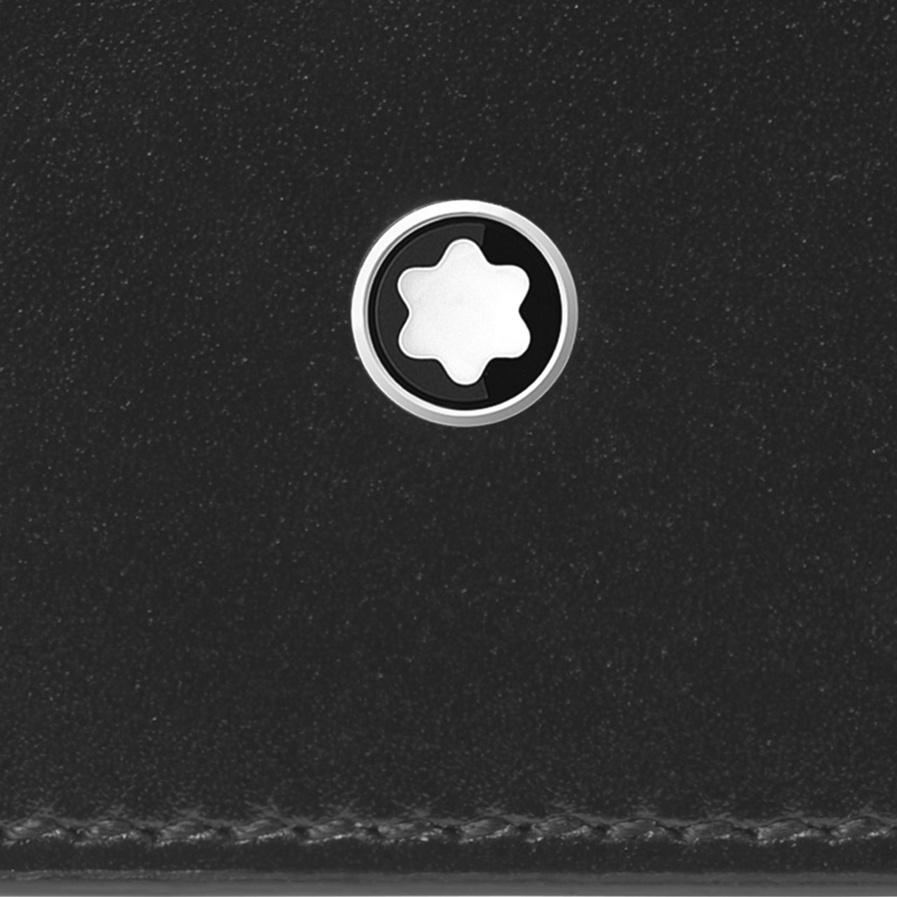 Montblanc 'Meisterstück', Brieftasche 10 Kreditkarten mit Münzfach schwarz, Logo