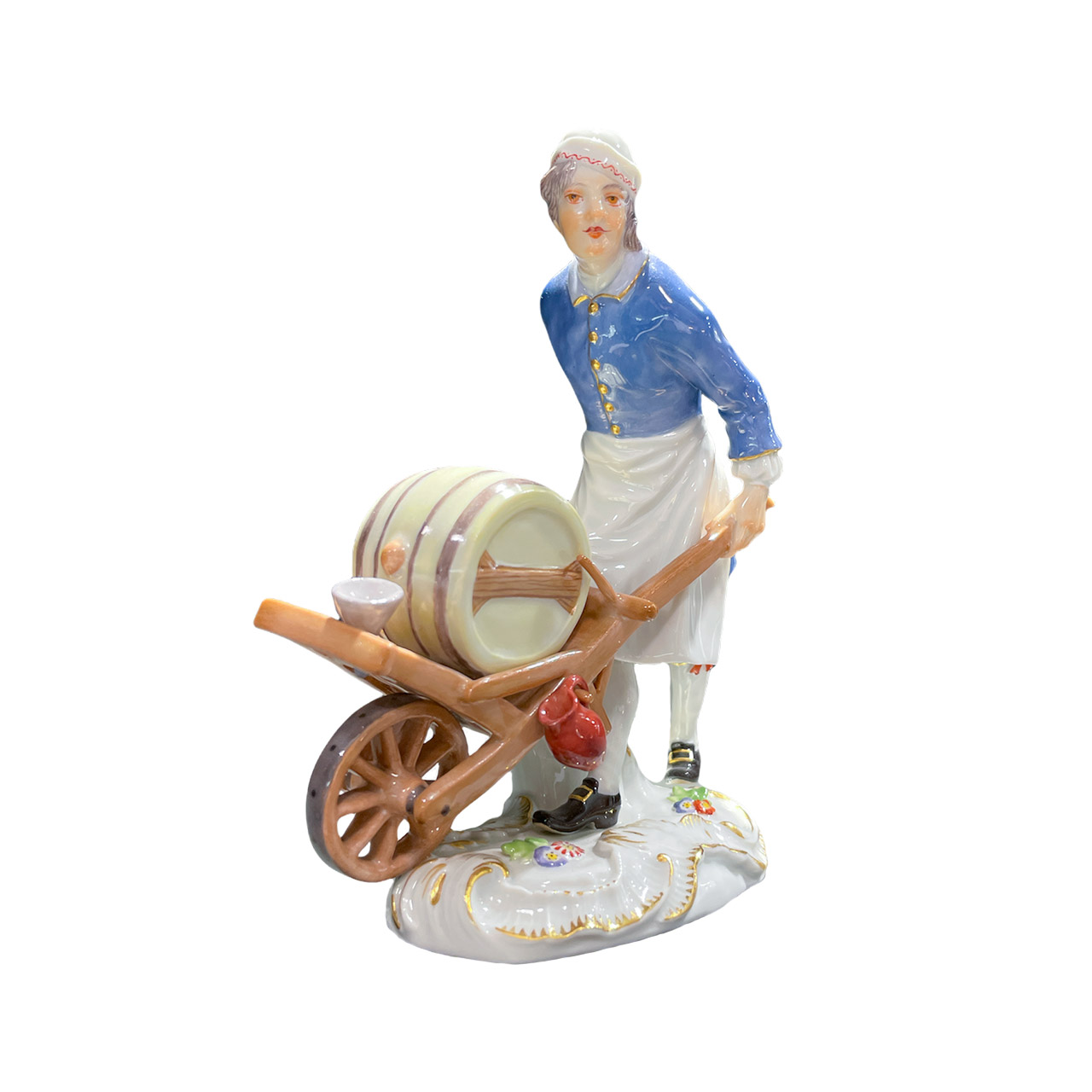 Vinegar seller, Figur, Person, Rad, Porzellan, Gesicht