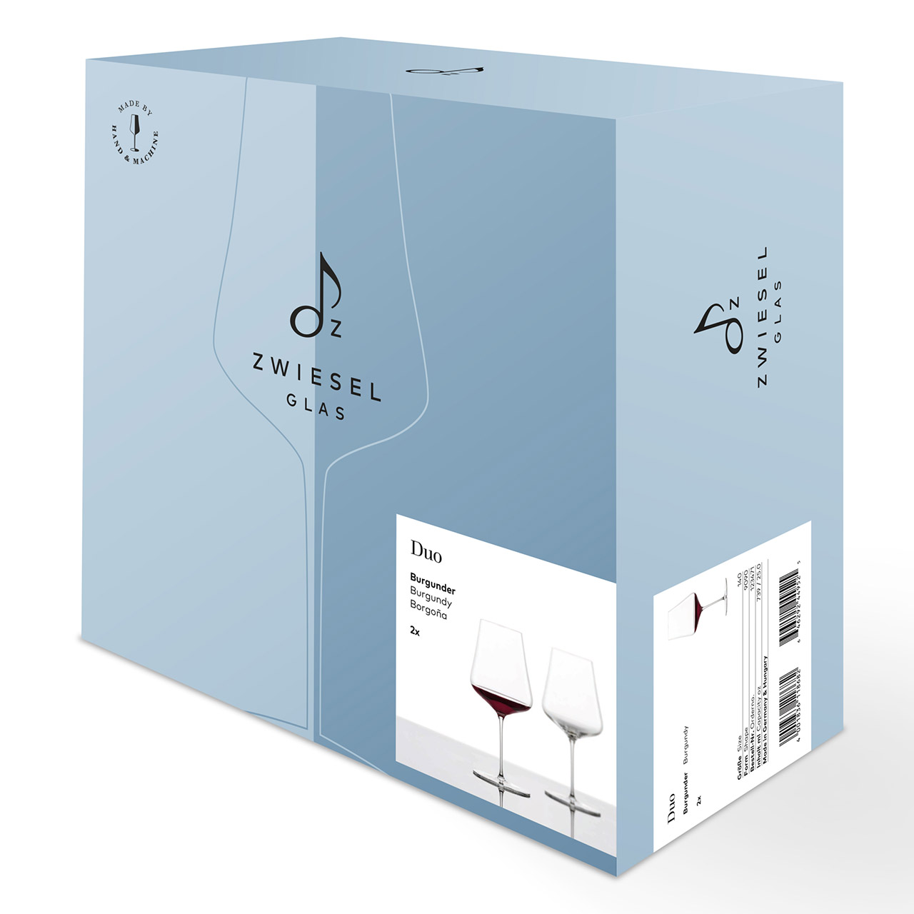 Burgundy glass set 0.74 l 2 pieces, Kiste