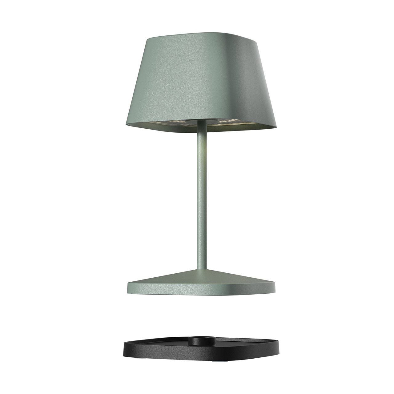 Table Lamp LED 20 cm dimmable olive green, Lampe, Tischlampe, Lampenschirm
