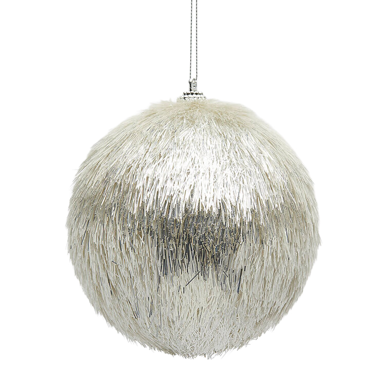 Christmas tree bauble fur 12 cm silver, Leuchter, Lampe, Zubehör