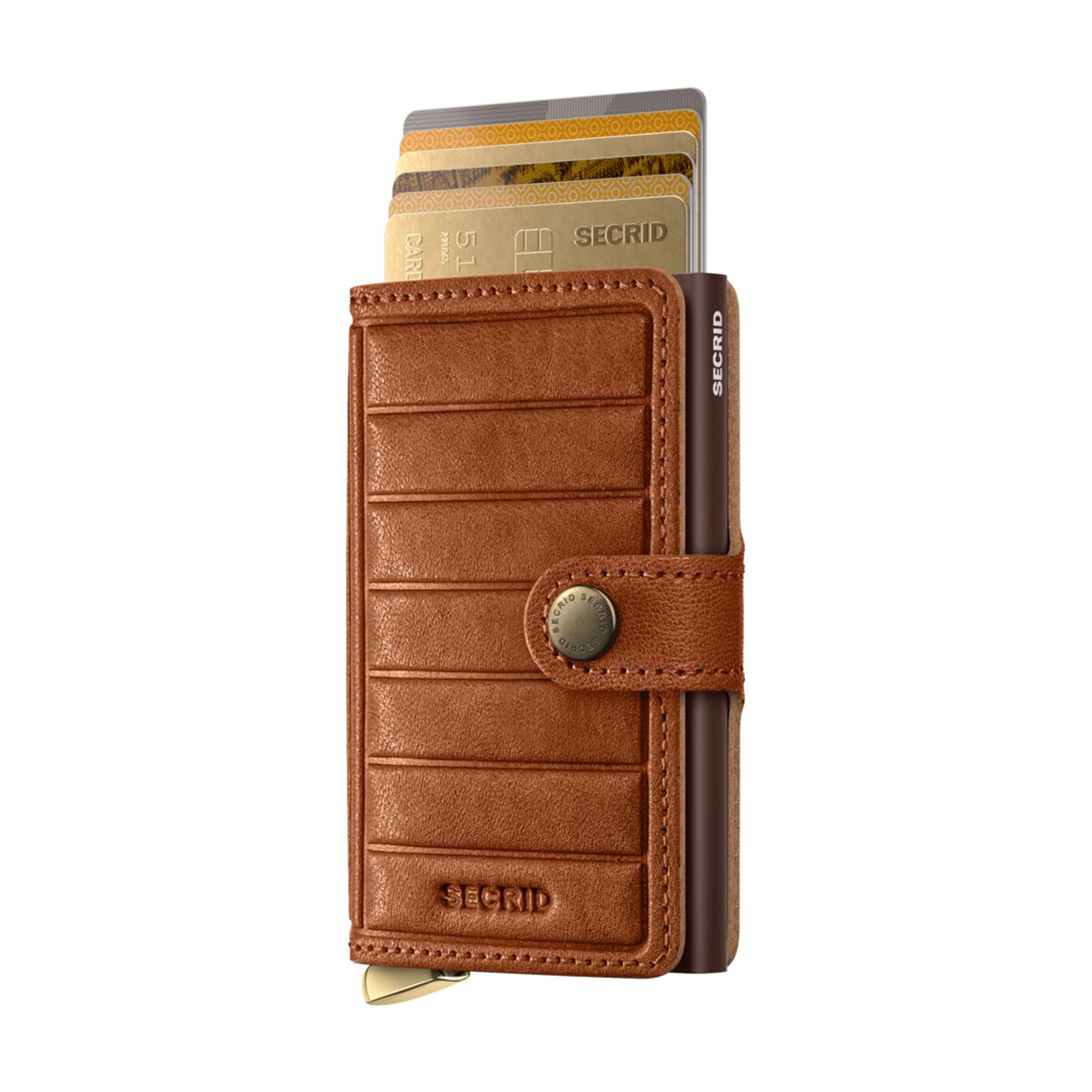 Slimwallet Emboss Lines cognac, Zubehor, Geldbörse